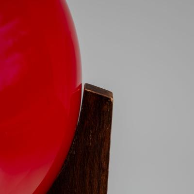 Red Sphere Table Lamp Mid 20th Century