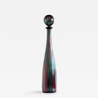 Red green Carafe by Venini Italy 1990