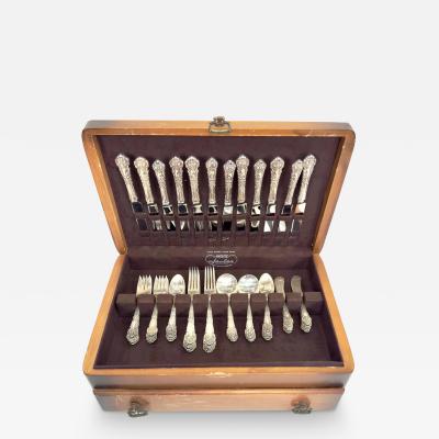 Reed and Barton Art Nouveau Serling Silver Dinner Flatware set 72 Pcs