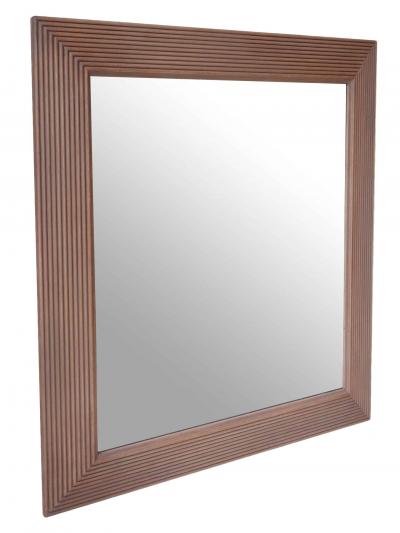 Reeded Maple Wood Mirror