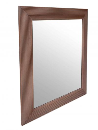 Reeded Maple Wood Mirror