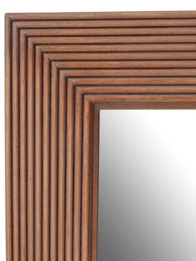 Reeded Maple Wood Mirror