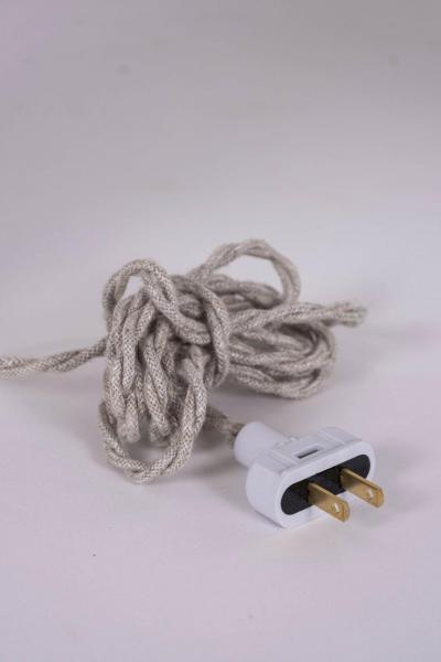 Reeded Shape White Plaster Lamp