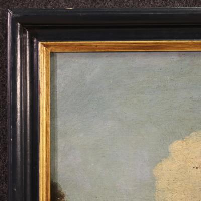 Refined bucolic landscape painting from the 17th century