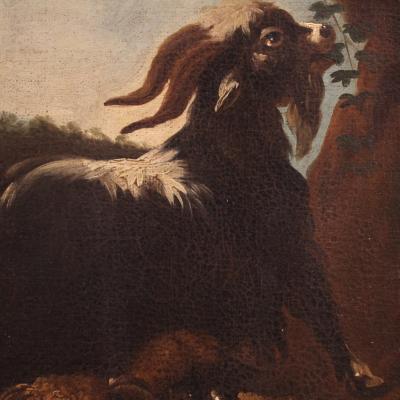 Refined bucolic landscape painting from the 17th century