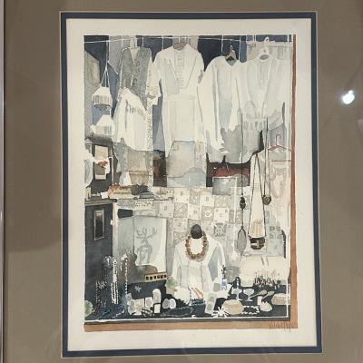Reflections in a 2nd Hand Window Watercolors painting by Wilda Nothrop 