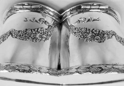 Regal and Romantic Sterling Silver Heart Shaped Jewelry Box