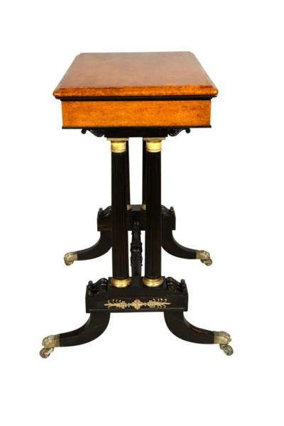 Regency Amboyna and Ebony Table