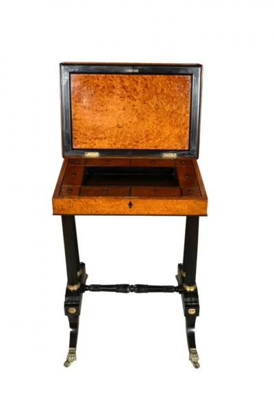 Regency Amboyna and Ebony Table