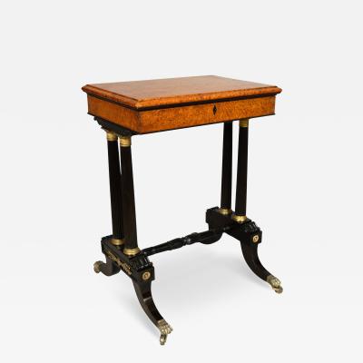 Regency Amboyna and Ebony Table