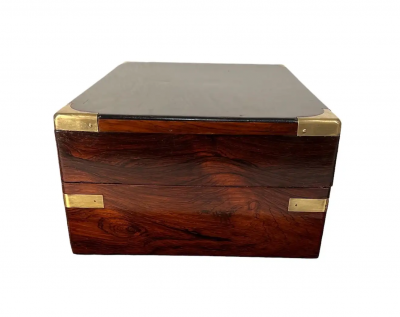 Regency Brass Bound Rosewood Fitted Traveling Dressing Box