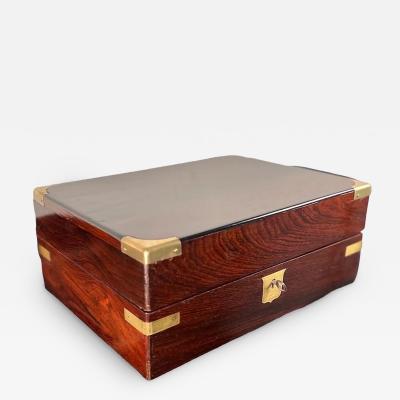 Regency Brass Bound Rosewood Fitted Traveling Dressing Box