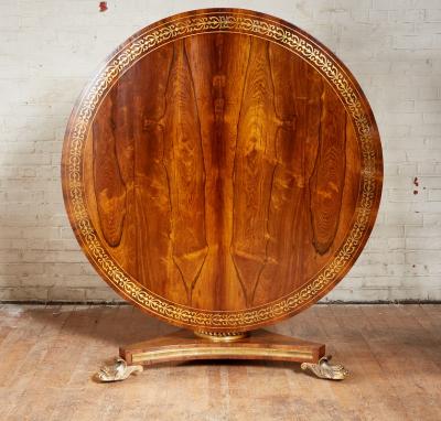 Regency Brass Inlaid Center Table