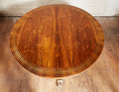 Regency Brass Inlaid Center Table