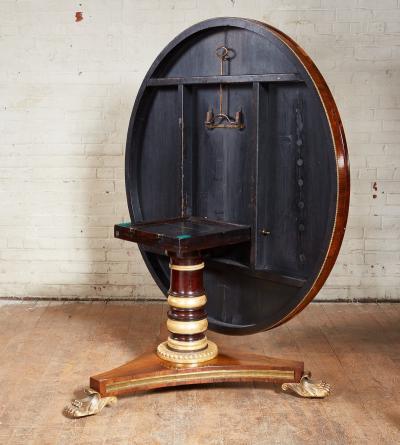 Regency Brass Inlaid Center Table