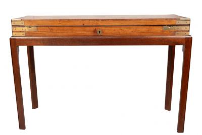 Regency Brass Mounted Mahogany Gun Box on Later base