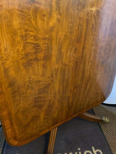 Regency Breakfast Table Tilt Top Mahogany Rosewood Banded circa 1810