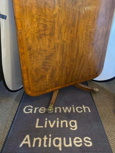 Regency Breakfast Table Tilt Top Mahogany Rosewood Banded circa 1810