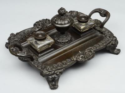 Regency Bronze Partners Inkstand Circa 1820