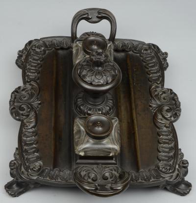 Regency Bronze Partners Inkstand Circa 1820