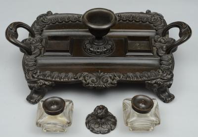 Regency Bronze Partners Inkstand Circa 1820