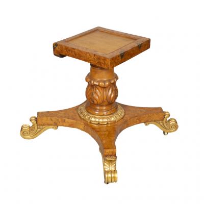Regency Burl Elm and Giltwood Center Table