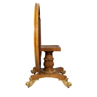 Regency Burl Elm and Giltwood Center Table