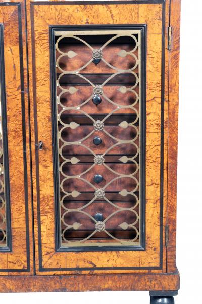 Regency Burr Elm And Ebony Credenza