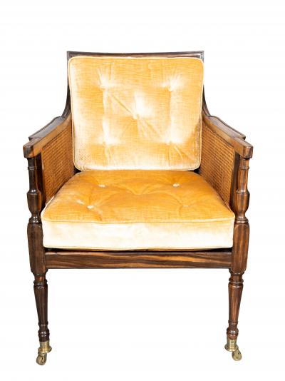 Regency Calamander And Caned Bergere