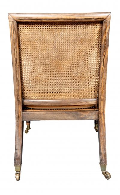 Regency Calamander And Caned Bergere