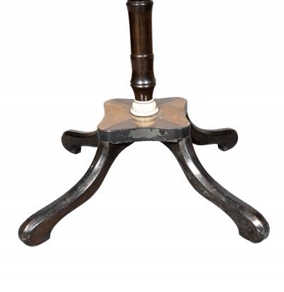 Regency Colonial Ebony And Parquetry Table