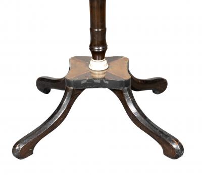 Regency Colonial Ebony And Parquetry Table