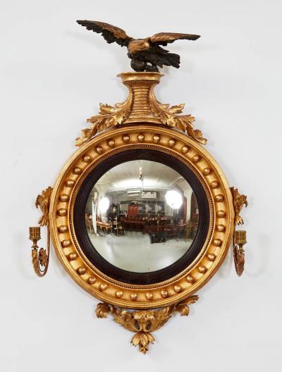 Regency Convex Giltwood Mirror