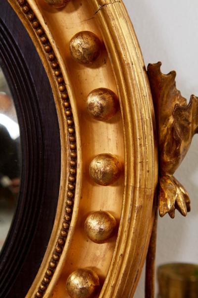Regency Convex Giltwood Mirror