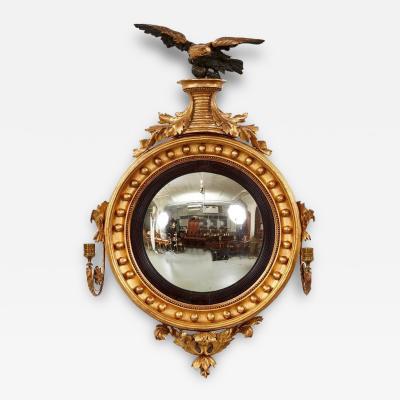 Regency Convex Giltwood Mirror