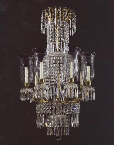 Regency Crystal and Ormolu Chandelier