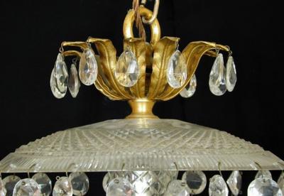 Regency Cut Glass Eight Light Chandelier c 1820