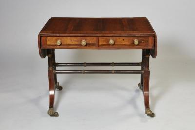 Regency Ebonized and Gilt Rosewood Sofa Table