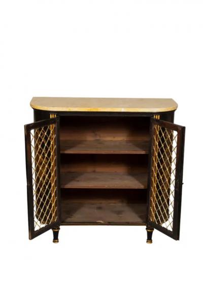 Regency Ebonized and Giltwood Credenza