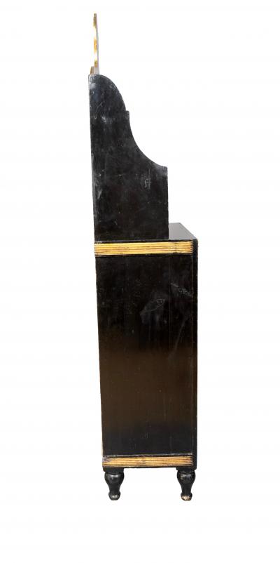 Regency Ebonized and Parcel Gilt Cabinet