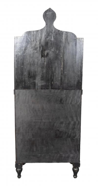 Regency Ebonized and Parcel Gilt Cabinet