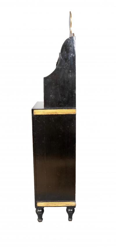 Regency Ebonized and Parcel Gilt Cabinet