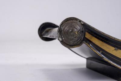 Regency English Cheese Coaster in Ebonized Tole