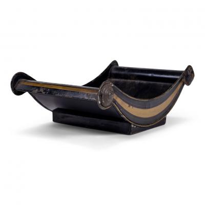 Regency English Cheese Coaster in Ebonized Tole