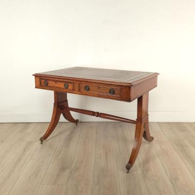 Regency English Leather Top Writing Table England circa 1830