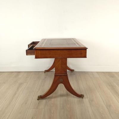 Regency English Leather Top Writing Table England circa 1830