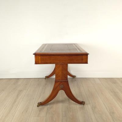 Regency English Leather Top Writing Table England circa 1830