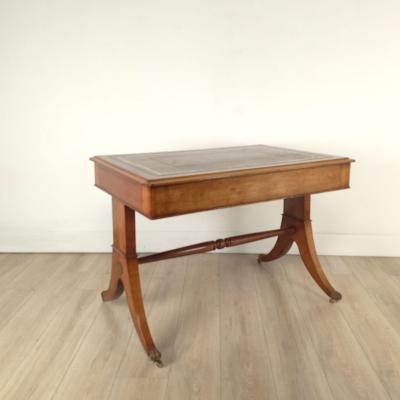 Regency English Leather Top Writing Table England circa 1830