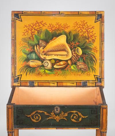 Regency Faux Bamboo Painted Side or Work Table