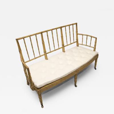 Regency Faux Bamboo Settee